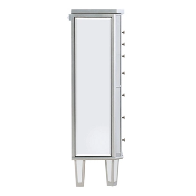 Aislin Jewelry Armoire Mirror/Silver - Powell Company 4 Aislin Jewelry Armoire Mirror/Silver - Powell Company - Image 4