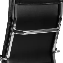 Merrick Lane High Panel-Back Ergonomic Office Chair With Padded Metal Arms Executive Swivel Computer Desk Chair -Baxton Studio Store GUEST 9e272656 9993 402e bca4 59dfa77bc277