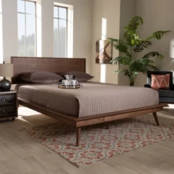 King Karine Finished Wood Platform Bed Brown - Baxton Studio 11 King Karine Finished Wood Platform Bed Brown - Baxton Studio -Baxton Studio Store GUEST 9e3a3984 e079 4082 8ef1 a04ed8a5584d