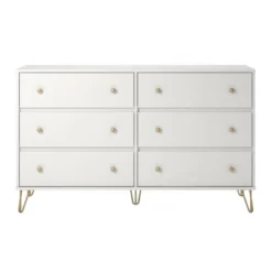 6 Drawer Finley Dresser White - Novogratz -Baxton Studio Store GUEST 9e57c0f3 3521 4f05 9457 c7fc50e67ad2