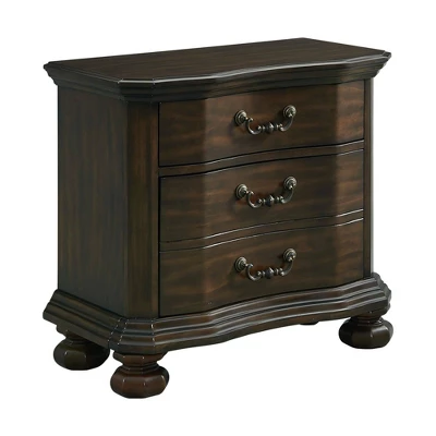 Serena 3 Drawer Nightstand With USB Ports Espresso - Picket House Furnishings 1 Serena 3 Drawer Nightstand With USB Ports Espresso - Picket House Furnishings