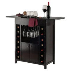 Yukon Wine Cabinet Wood/Espresso - Winsome -Baxton Studio Store GUEST 9ebb3ca7 e0ae 4e66 a172 36a8d75c3671