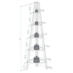 5 Shelf Corner Ladder Bookcase - Flora Home -Baxton Studio Store GUEST 9edc71c7 e384 417b a206 2b5876800b64