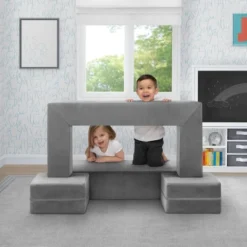 Delta Children Kids' And Toddlers Convertible Sofa And Play Set - Modular Foam Couch And Flip Out Lounger With 2 Ottomans - Gray - 3ct -Baxton Studio Store GUEST 9f98b486 83ee 40e5 b4ff 9e9ddf08dcdd