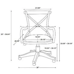 Carson Café Office Chair Gray - Linon -Baxton Studio Store GUEST 9fbc08d8 c9ae 4efb aaf2 3d4b82f831a2