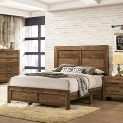 3pc Queen Quail Transitional Bedroom Set Rustic Light Walnut - HOMES: Inside + Out -Baxton Studio Store GUEST a0c64946 fbf0 4f09 9eb0 ca24c56bfb82