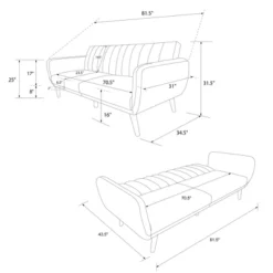 Brittany Futon Convertible Sofa Faux Leather - Novogratz 22 Brittany Futon Convertible Sofa Faux Leather - Novogratz -Baxton Studio Store GUEST a15f132f d654 4114 92a5 847307a3f39a