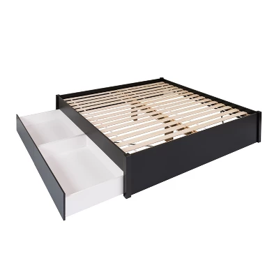 Select 4 - Post Platform Bed With 2 Drawers - Prepac 1 Select 4 - Post Platform Bed With 2 Drawers - Prepac