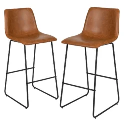 Flash Furniture 30 Inch Commercial Grade LeatherSoft Bar Height Barstools, Set Of 2 -Baxton Studio Store GUEST a24dfef3 e6c0 4a8d 9fe2 cd6a967bc9ba