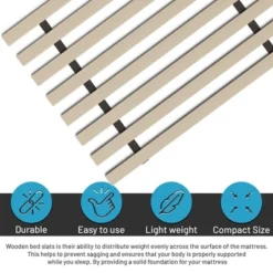 Continental Sleep, 0.75-Inch Heavy Duty Vertical Mattress Support Wooden Bunkie Board/Slats 8 Continental Sleep, 0.75-Inch Heavy Duty Vertical Mattress Support Wooden Bunkie Board/Slats -Baxton Studio Store GUEST a27b9f95 d8ea 4185 bcca 964c01526d1a