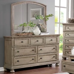 2pc Earl Nightstand And Dresser Set Gray - HOMES: Inside + Out -Baxton Studio Store GUEST a2949ed3 4d10 4ffe 948f 044d6bf34439