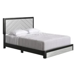Blake Chevron Stitched Upholstered Platform Bed - Eco Dream -Baxton Studio Store GUEST a2d0f2c2 8357 443d b2e2 01aad2f64a90