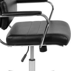 Merrick Lane High Panel-Back Ergonomic Office Chair With Padded Metal Arms Executive Swivel Computer Desk Chair -Baxton Studio Store GUEST a3305a9a ee8f 4868 85c6 c0226132a3a0