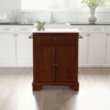 Lafayette Stone Top Portable Kitchen Island/Cart Mahogany/White - Crosley