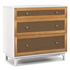 Costway 3-Drawer Rattan Dresser Modern Closet Chest Storage Cabinet Living Room Entryway -Baxton Studio Store GUEST a3b1abef f65c 4e20 82ee 5b5782a31bb1