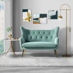 Filomena 50" Contemporary Loveseat For Living Room And Bedroom | ARTFUL LIVING DESIGN -Baxton Studio Store GUEST a4408172 e25a 4bb2 900b 27a654c4dd4b