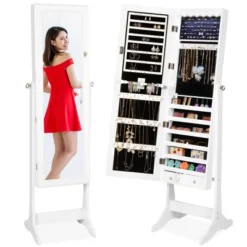Best Choice Products 6-Tier Standing Mirror Lockable Storage Organizer Cabinet Armoire W/ LED Lights 14 Best Choice Products 6-Tier Standing Mirror Lockable Storage Organizer Cabinet Armoire W/ LED Lights -Baxton Studio Store GUEST a53662f6 4fa4 45c3 8f56 c19a4ce03288