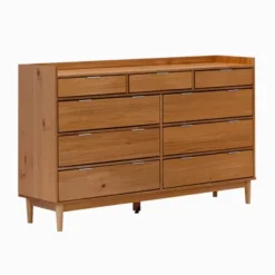 Mid-Century Modern Solid Wood 9 Drawer Horizontal Dresser - Saracina Home -Baxton Studio Store GUEST a5d5644c 70fb 4098 a150 33db6395ee8f