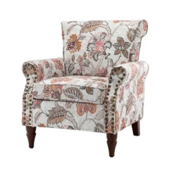 Araceli Traditional Comfy Floral Livingroom Armchair | ARTFUL LIVING DESIGN -Baxton Studio Store GUEST a5f28750 ca87 4bfc b8f2 472e88dc20bf
