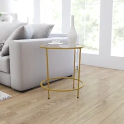 Merrick Lane End Table With Round Frame And Vertical Legs -Baxton Studio Store GUEST a642a5e2 175d 4137 ba33 43fcc60b40bd