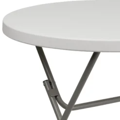 Flash Furniture 2.63-Foot Round Granite White Plastic Folding Table -Baxton Studio Store GUEST a65f0471 9e71 4285 b147 8bbe8d7989cb