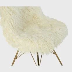 Remy Flokati Chair White - Linon -Baxton Studio Store GUEST a6ea8c44 3611 4c9f ae06 e0e9c7ed5c7a
