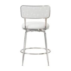 Baltimore Metal And Upholstered Swivel Counter Height Stool Chrome - Hillsdale Furniture 13 Baltimore Metal And Upholstered Swivel Counter Height Stool Chrome - Hillsdale Furniture -Baxton Studio Store GUEST a6eff1eb 8678 43df 9bc1 db8304558805