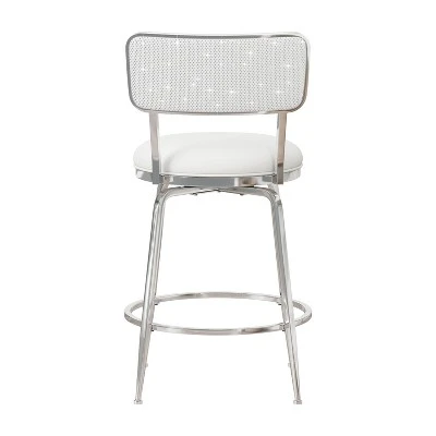 Baltimore Metal And Upholstered Swivel Counter Height Stool Chrome - Hillsdale Furniture 5 Baltimore Metal And Upholstered Swivel Counter Height Stool Chrome - Hillsdale Furniture - Image 5