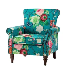 Araceli Traditional Comfy Floral Livingroom Armchair | ARTFUL LIVING DESIGN -Baxton Studio Store GUEST a74f0333 bc72 4498 b42b 56709932c6d5