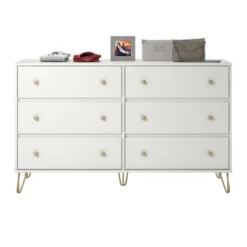 6 Drawer Finley Dresser White - Novogratz -Baxton Studio Store GUEST a75a2747 7078 4d61 8aa9 7cb167ed4b80