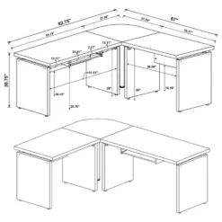 Skylar L-Shape Office Desk Set Cappuccino - Coaster -Baxton Studio Store GUEST a7dca8b1 d179 4716 95de 9a330972b7fb