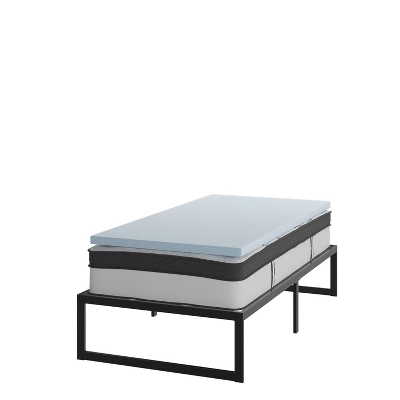 Emma And Oliver Complete Bed Set: Metal Platform Frame; Hybrid Pocket Spring Mattress In A Box And Cool Gel Memory Foam Topper 14 Emma And Oliver Complete Bed Set: Metal Platform Frame; Hybrid Pocket Spring Mattress In A Box And Cool Gel Memory Foam Topper - Image 14