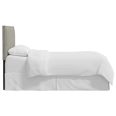 Arcadia Nailbutton Metallic Upholstered Headboard Groupie Pewter - Skyline Furniture 3 Arcadia Nailbutton Metallic Upholstered Headboard Groupie Pewter - Skyline Furniture - Image 3