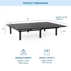 Serene Adjustable Back Support Bed Frame - HOMES: Inside + Out -Baxton Studio Store GUEST a8a4178c 84f2 4198 b654 d7dd670ebdc5