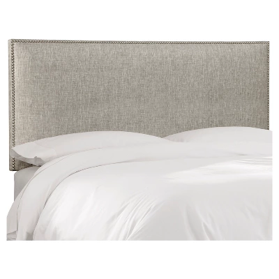 Arcadia Nailbutton Metallic Upholstered Headboard Groupie Pewter - Skyline Furniture 6 Arcadia Nailbutton Metallic Upholstered Headboard Groupie Pewter - Skyline Furniture - Image 6