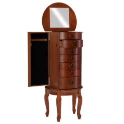 Raine Jewelry Armoire Cherry - Powell Company -Baxton Studio Store GUEST a9feb682 8f21 4e6b 80cc 15336bcad704