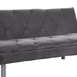66" Cilliers Sofa Gray Velvet/Chrome Finish - Acme Furniture -Baxton Studio Store GUEST aac975f8 e2ad 4a79 bc3b 893a165ef8c8
