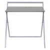 Basics No Assembly Folding Desk With Dual Usb Charger Whitewashed Oak/White - OneSpace