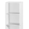 Hodedah Import 12 X 16 X 47 Inch 4 Shelf Bookcase And Office Organizer Solution For Living Room, Bedroom, Office, Or Nursery, White Finish