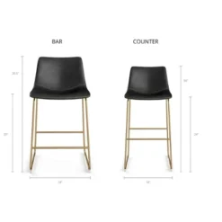 Inmod Kiersten Counter Stool (Set Of 2) -Baxton Studio Store GUEST abf58295 e49d 49cc 8d95 f04c602a84b1