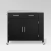 Full Savannah Stainless Steel Top Kitchen Island Cart - Crosley