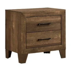 3pc Queen Quail Bedroom Set With 2 Nightstands Rustic Light Walnut - HOMES: Inside + Out -Baxton Studio Store GUEST ac69c3a3 045b 43b9 893d 6a231470bab1