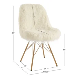 Remy Flokati Chair White - Linon -Baxton Studio Store GUEST ac7f50b4 2484 4158 9b23 a8863634dfa0