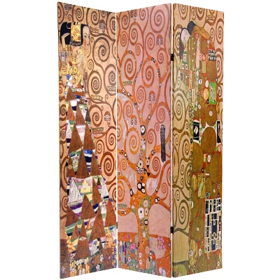 6' Tall Double Sided Works Of Klimt Room Divider - Oriental Furniture 5 6' Tall Double Sided Works Of Klimt Room Divider - Oriental Furniture - Image 5