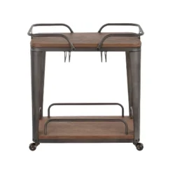 Oregon Industrial Bar Cart Antique - LumiSource -Baxton Studio Store GUEST acf73303 1091 448e 84fb 83c83e315fec