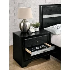 2pc Queen Whether By Bed With Nightstand Black - MiBasics -Baxton Studio Store GUEST ad5e93c1 cc8d 411c 9a2e 079ea0ecafc9