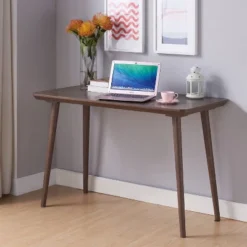 Hertfel Writing Desk Walnut Oak - MiBasics -Baxton Studio Store GUEST ad8f8dc8 5af7 4752 9b97 48bcf5b4040a