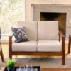 Carlyle Mid-Century Modern Loveseat Barley Tan - Handy Living
