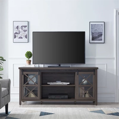 68 In. Alder Brown TV Stand - Henn&Hart 4 68 In. Alder Brown TV Stand - Henn&Hart - Image 4