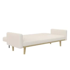 Benedict Wooden Futon Ivory - Room & Joy -Baxton Studio Store GUEST aef92282 757f 439d 908e 3e7285c47e6f